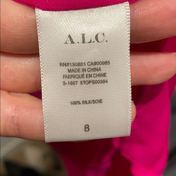 A.L.C. Size 8 Pink Blouse - Picture 9 of 9